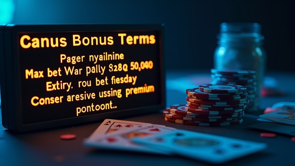 Casino bonus terms board showing wagering, expiry, and eligibility details