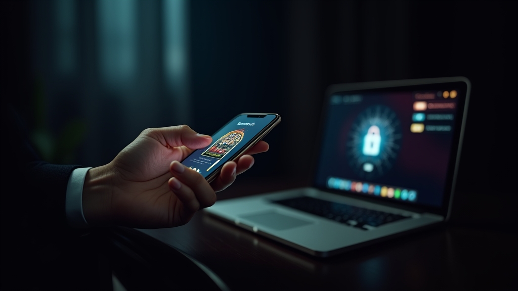 Person installing a casino app on a smartphone with a secure setup